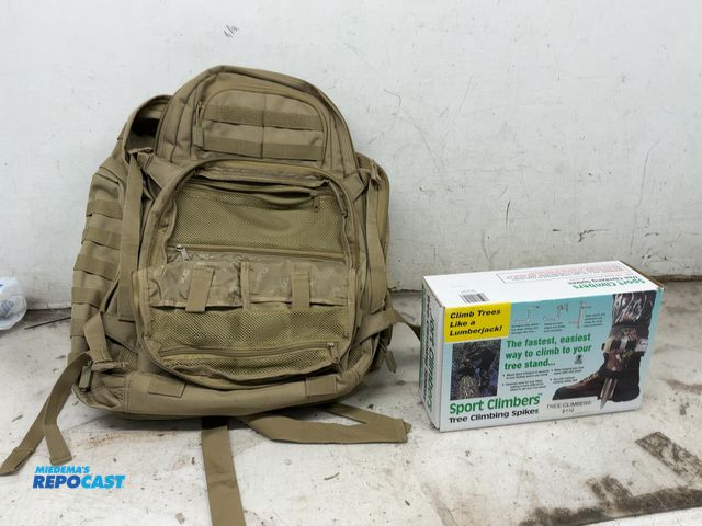 Lot 2-18298 - S06 tactical backpack and tree spot climbers
