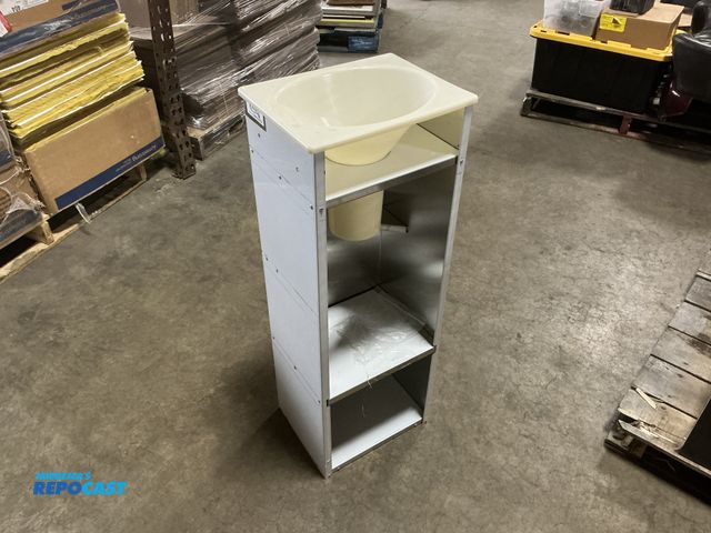 Lot 2-77377 - Commercial Ice Bagger Stand with BPA-free Plastic Funnel Chute