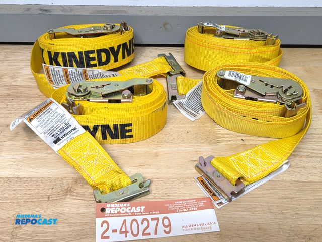 Lot 2-40279 - lot of 4 new, 2" E-TRACK ratchet strap tie downs.