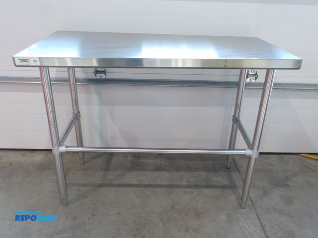 Lot 2-34108 - Regency stainless steel table. Model 600WT. Adjustable feet. 48" w x 24" d x 36" h