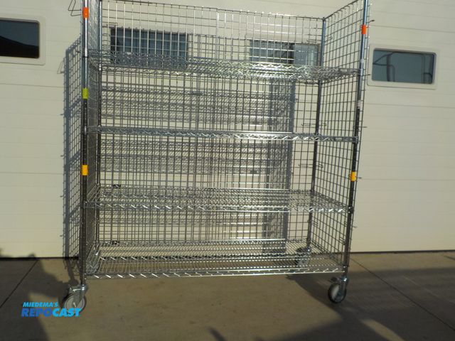 Lot 2-34134 - U-Line four shelf storage rack. Locking castors. Adjustable shelves. NSF approved. 60" w x 24" d x 7...