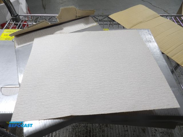 Lot 2-53874 - (250) superflex; platinum aluminum oxide sandpaper, 8- grit, 9" x 11", 5 packages w/ (50) each