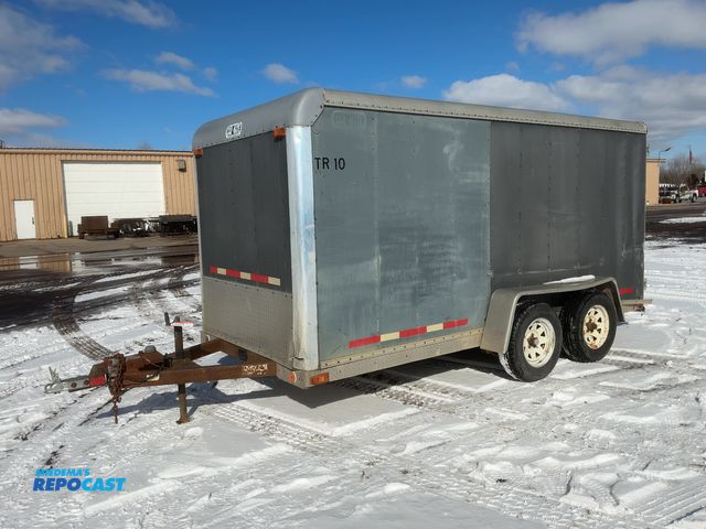 Lot 2-42815 - 1999 Car Mate 6x14’ Long Tandem Axle Enclosed Trailer