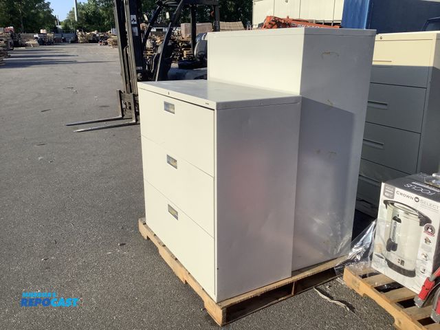 Lot 2-75156 - Lot of (2) Horizontal file cabinets, (1) 42x19x41, (1) 42x19x53 good used condition