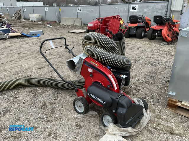 Lot 2-40539 - Troy-bilt Gas Powered (1) red Troy-bilt chipper vac lawn leaf vacuum system