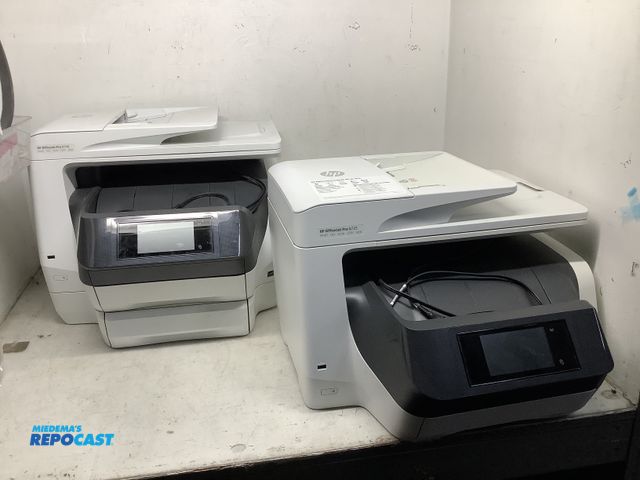 Lot 2-76219 - HP SNPRC-1602-01 officejet pro 8725 printer (Serial number: CN66HD615C), and one HP SNPRC-1602-02 of...