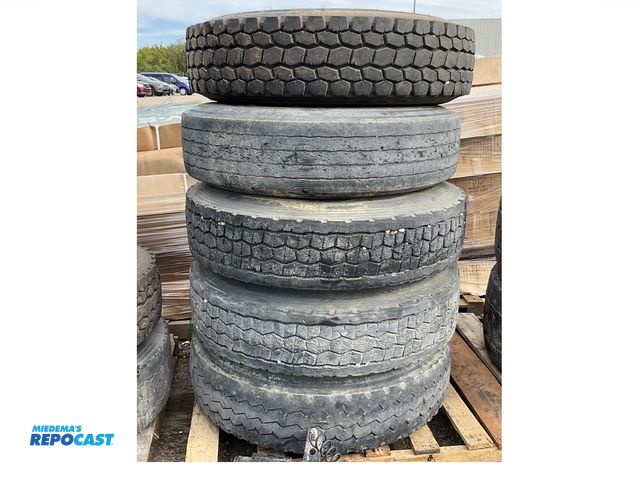 Lot 2-27503 - Stack of (5) truck Tires