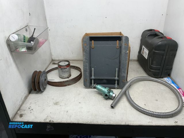 Lot 2-18170 - Box of Various Industrial Parts and Supplies, Copper Based Anti Sieze Lubricant, Ringed Saws, Variou...
