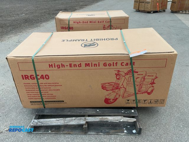 Lot 2-44683 - New SDLANCH IRGC40 3-Wheel Mini Electric Golf Cart / Scooter, 60 Volt, 600 Watt Motor, Three Speed, ...