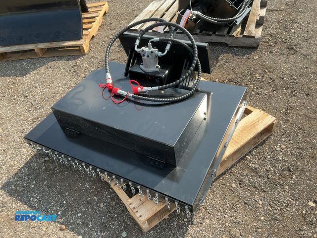 Lot 2-40245 - New SDLANCH 42" Mower Mini Skid Steer Attachment, approx. 42" cut, has three blades, approx. 45" wid...