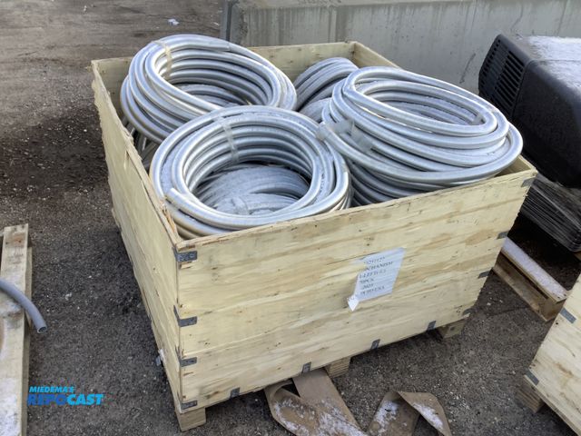 Lot 2-73163 - Skid lot of flexiable steel conduit wire protection tubing rolls