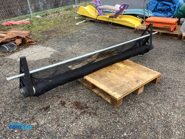 Lot 2-94869 - new 8 foot by 12 foot mesh tarp on roller for dump truck or dump trailer