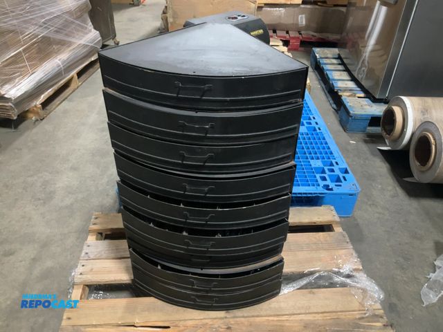 Lot 2-74069 - Corner bolt cabinet, filled with various hardware, 20” x 15” x 30” T