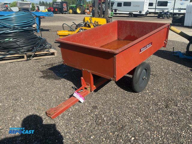 Lot 2-tbd - Wheel Horse Manual Dump Lawn Trailer, Pin Hitch, Flat Free Tires, 30”x47” box with 12” sides, remova...