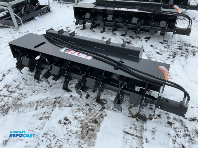 Lot 2-42213 - New JCT 72” Hydraulic Rototiller Skid Steer Attachment, Universal Quick Attach, has hydraulic hoses ...