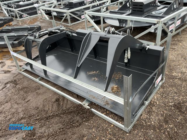 Lot 2-42235 - New JCT 84” Grapple Bucket Skid Steer Attachment, Universal Quick Attach, two hydraulic grapple arms...