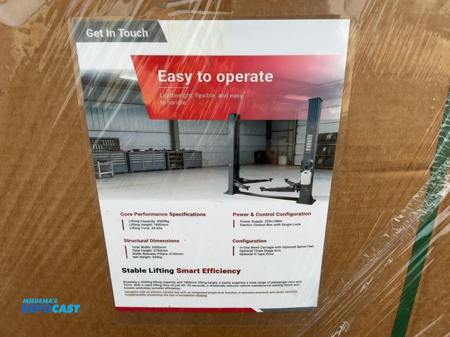 Lot 2-40145 - New SDLANCH Model TPL Two Post Lift, 4500 KG Lifting Capacity, 1800mm Lifting Height, 220/380 Volt E...