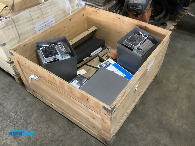 Lot 2-93662 - Crate w/ misc. RV Water Heater, Power Inverters, HP Toner, and Sink Faucet