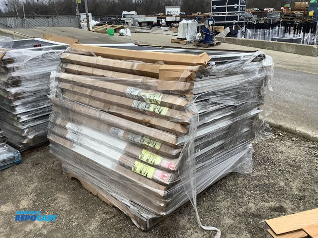 Lot 2-74491 - 13 Atrium white framed glass windows, sizes: 61”x37.5” and 62.5”x51”