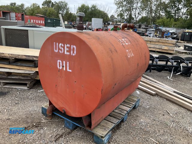 Lot 2-33217 - Heavy duty large metal oil drum approx. 70” long