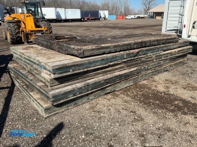 Lot 2-42887 - (4) Used Heavy Duty Wood Crane Mats, Approx. 15.5’ long x 92” wide x 8” thick, damage to corners/edg...