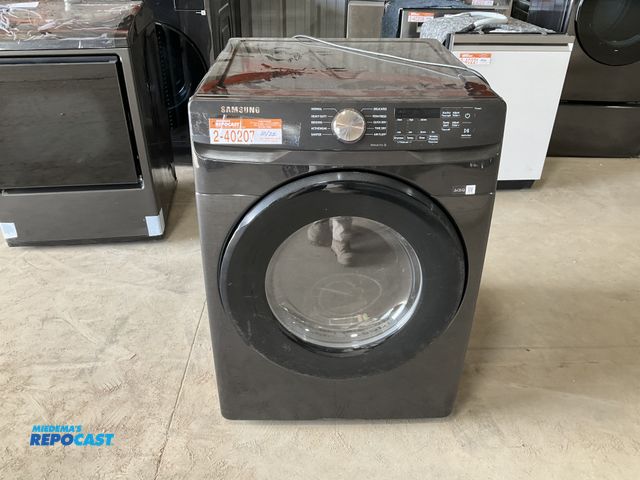Lot 2-40207 - Scratch & Dent Samsung DVG45T6000V Vented Stackable Gas Dryer in Brushed Black with Sensor Dry