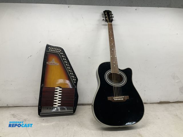 Lot 2-64052 - Carlo Robelli Acoustic Guitar model #CRG5B and ChromAharp Auto Harp