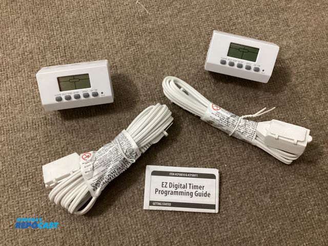 Lot 2-76590 - New 4 pack combo pack by ClearPower Premium Electrical Products. Two one outlet grounded easy digita...