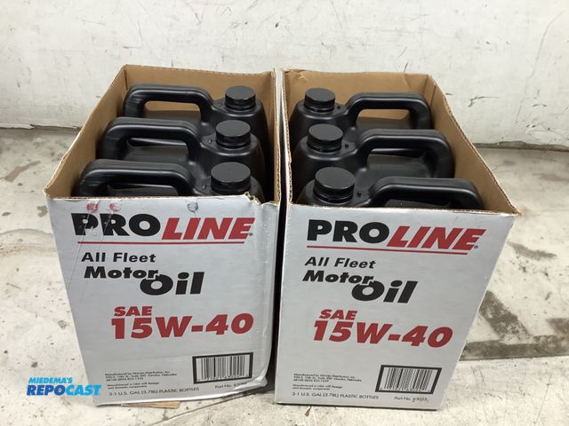 Lot 2-69398 - lot of (6) proline gallon 15w-40 motor oil