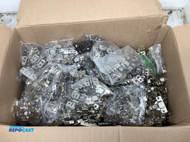 Lot 2-74194 - Box of Assorted Hinges, All Same Color, Good Condition