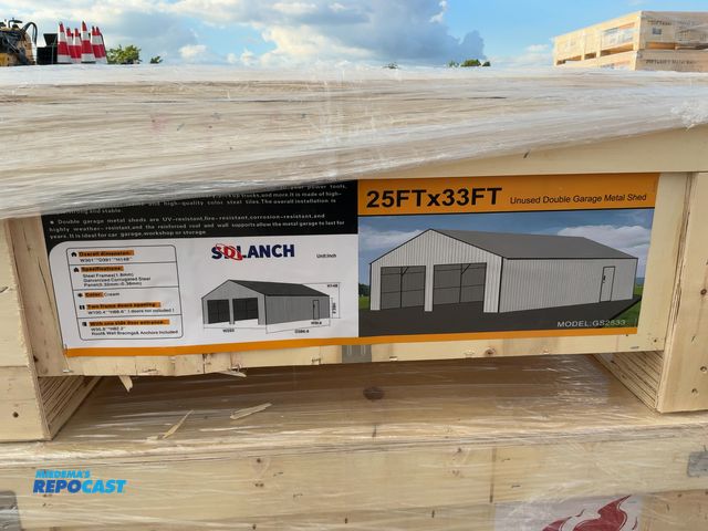 Lot 2-20295 - New SDLANCH 25’ x 33’ Double Garage Metal Shed, Model SDLC2533FT, 292” Wide x 386.6” Long x 148” Tal...