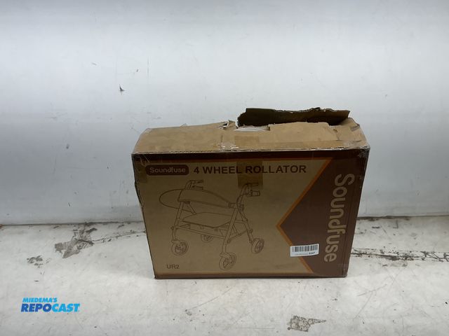 Lot 2-17183 - Soundfuse Rollator Walkers with Seat for Seniors, Foldable 8" Big Wheels All Terrain Rolling Walker,...