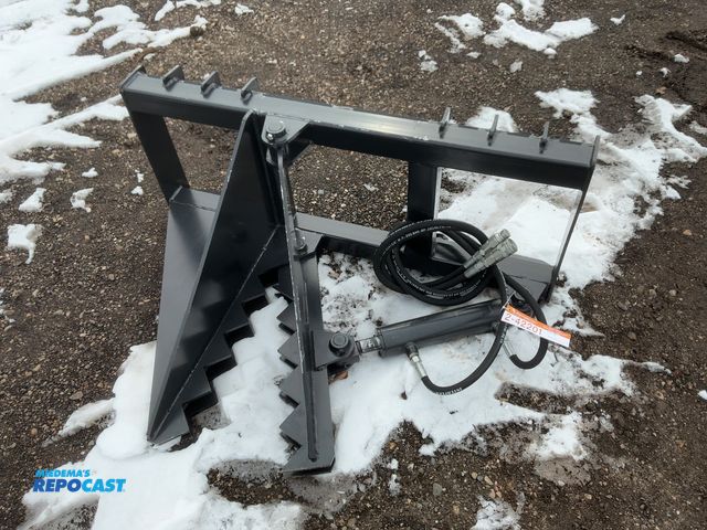 Lot 2-42201 - New JCT Tree / Post Puller Skid Steer Attachment, Universal Quick Attach, Has Hydraulic Hoses with Q...