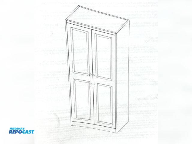Lot 2-27310 - White metal storage cabinet with instruction manual,  SKU: DBUSYG25032W, may be missing pieces