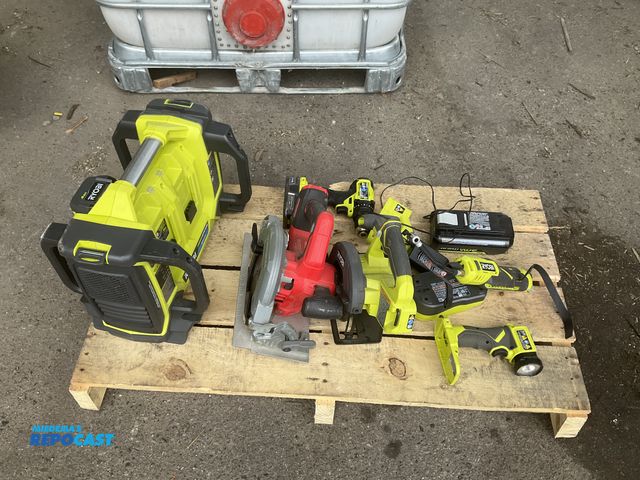 Lot 2-55526 - Assorted Ryobi battery operated power tools and a Craftsman battery circular saw. All tools are unte...