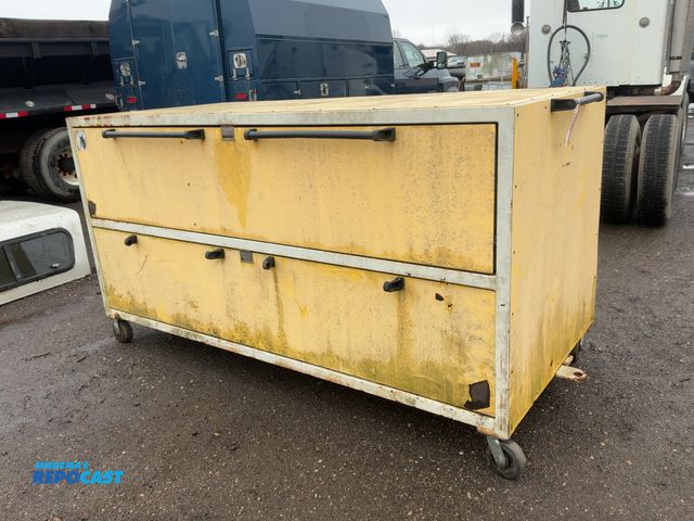 Lot 2-42660 - Large 4-Drawer 2-Sided Toolbox on Casters, 104”x4’x55-1/2” tall, one drawer missing handles and one ...