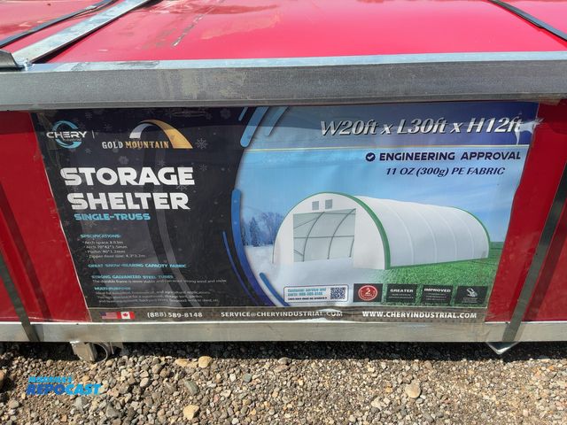 Lot 2-40964 - New Chery Industrial Gold Mountain 20’ Wide x 30’ Long x 12’ High Storage Shelter Building, galvaniz...
