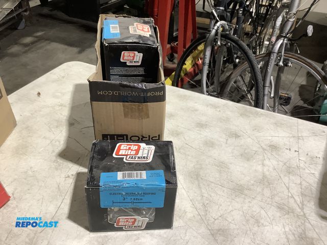 Lot 2-39478 - (4) 5lb Boxes of Grip Rite 3” Electro Galvanized Roofing Nails.