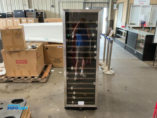Lot 2-11523 - Scratch & Dent Vinotemp EL-142SDST 155-Bottle Dual-Zone Wine Cooler