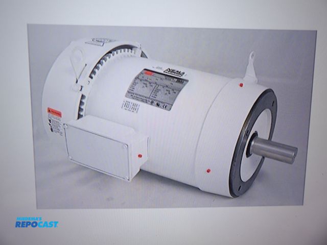 Lot 2-53258 - new Dayton Washdown motor: 3-phase 10HP 760 rpm, 230/460V AC 215TC frame drain plugs included 2" con...