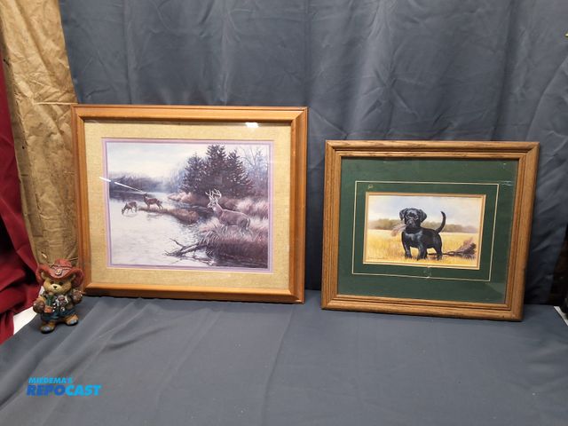 Lot 2-96013 - JULIE CROCKER "THE LOOKOUT" 24 BY 19 1/2, LARRY CHANDLER "BEST OF BREED" 18 BY 16 1/2. SIGNED PICTUR...