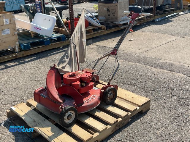 Lot 2-24604 - Vintage Cooper Cyclo-Vac Mower. Electric start with original battery. Turns over with good compressi...