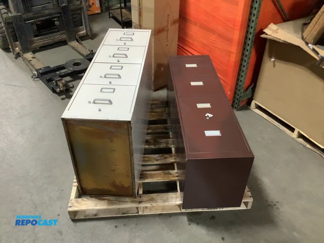 Lot 2-94367 - Lot of (2) Filing Cabinets Including 15” W x 18” L x 52” T 4-Drawer Cabinet and 15” W x 26” L x 52” ...