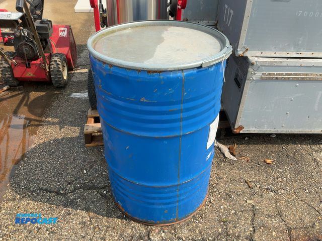 Lot 2-11183 - 55 gallon steel blue barrel with removable lid and locking ring