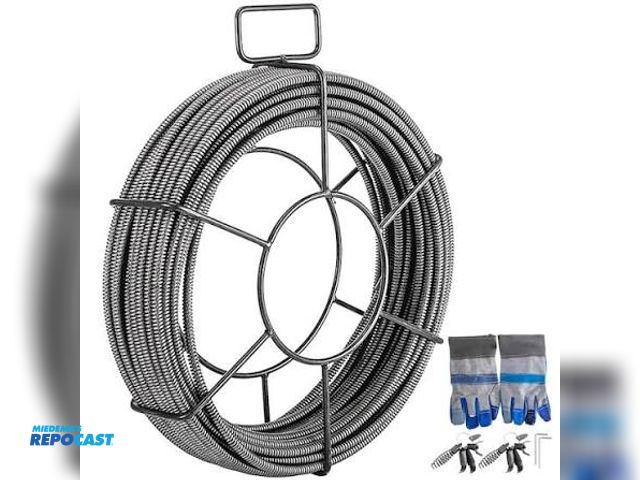 Lot 2-75906 - High carbon steel drain cleaning cable and clog removal