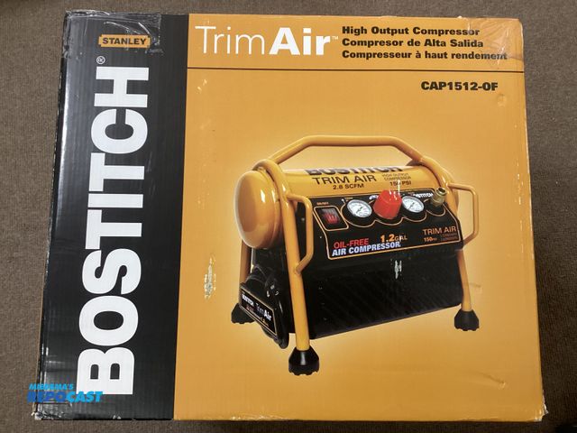 Lot 2-92924 - New BOSTITCH Trim Air High Output Compressor. Model CAP1512-OF. 1.2 GALLON COMPACT DESIGN WEIGHS ONL...