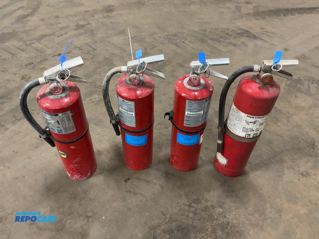 Lot 2-33063 - (4) Assorted 10lb Fire Extinguishers, all have outdated inspections, one missing hose