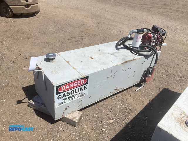 Lot 2-43467 - Auxiliary fuel tank with Fill-Rite 12 volt pump, tank is 60” x 20.5” x 16-3/4”T, has hose and dispen...