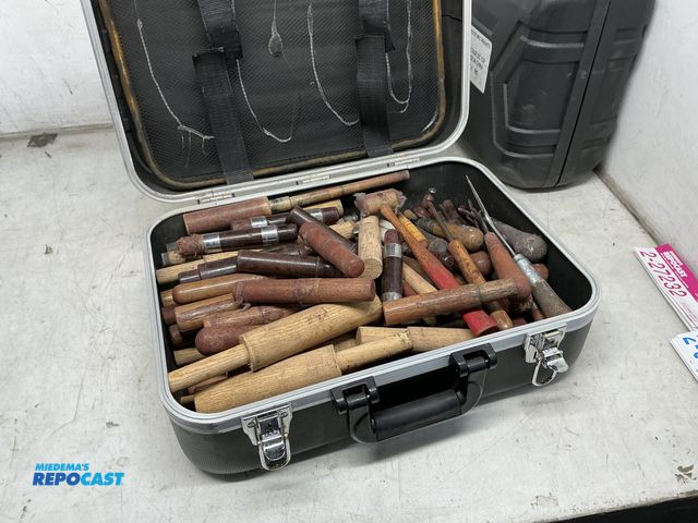 Lot 2-18324 - Lot of Various Tools and Accessories, Blade Sharpener, Scrapers, Reflex Hammers, etc.