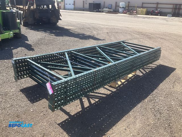 Lot 2-22976 - (5) 18’T x 48” teardrop pallet racking uprights, used